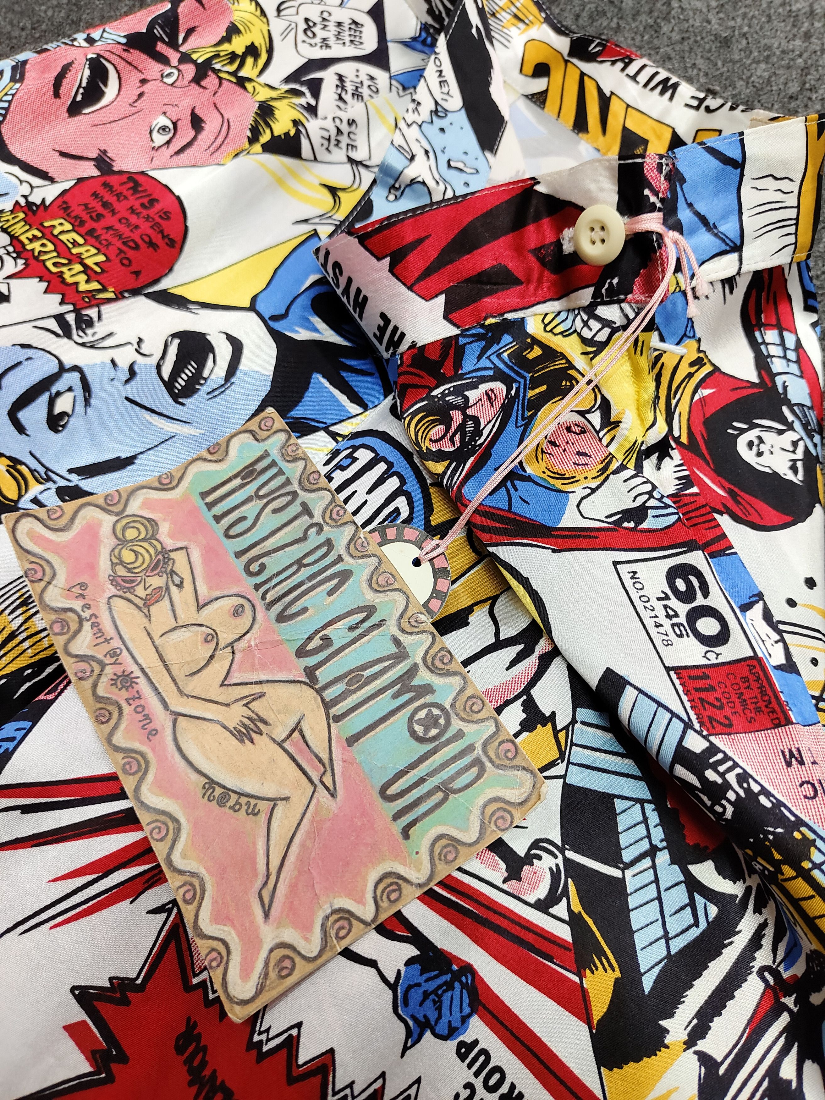 Hysteric Glamour 90s Hysteric Glamour💥 Archive Comics Group Silk Pants Size 28" / US 6 / IT 42 - 3 Thumbnail