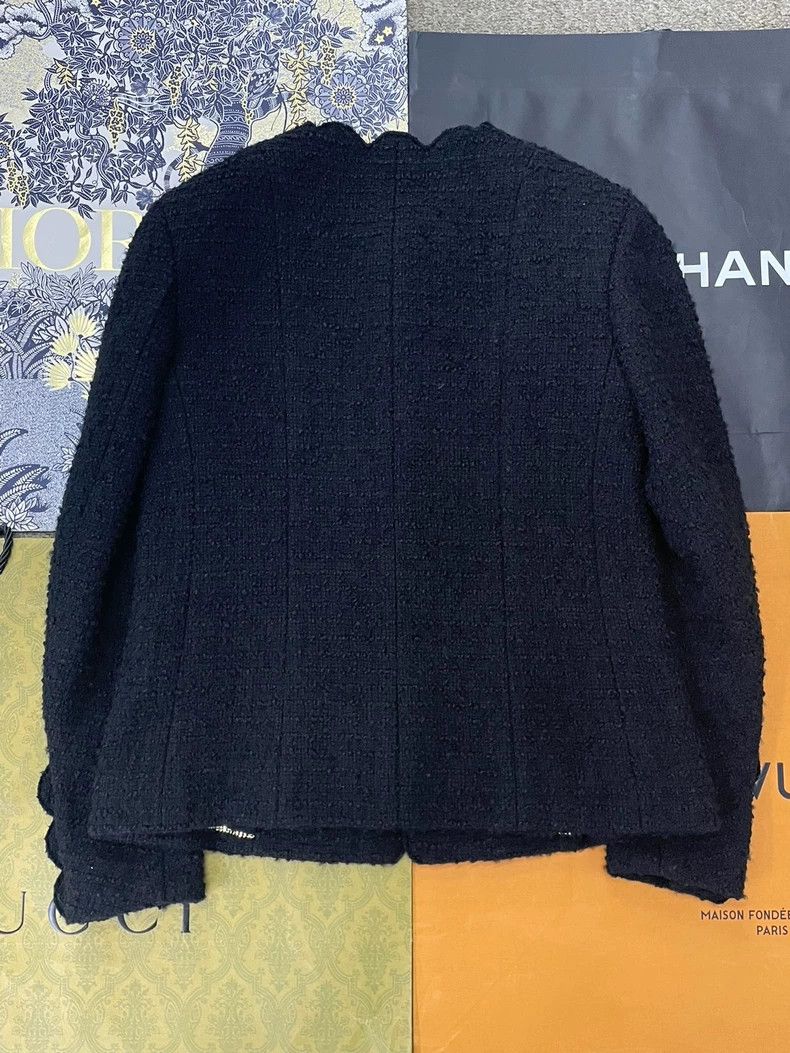 Chanel chanel Equestrian series wavy-edged black gold-buttoned ja Size XS / US 0-2 / IT 36-38 - 3 Thumbnail