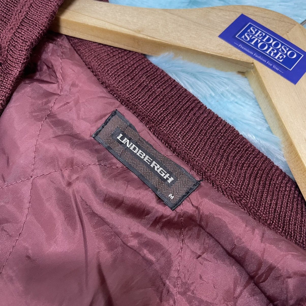 Lindbergh Lindbergh Vintage Burgundy Cardigan Size US M / EU 48-50 / 2 - 5 Thumbnail