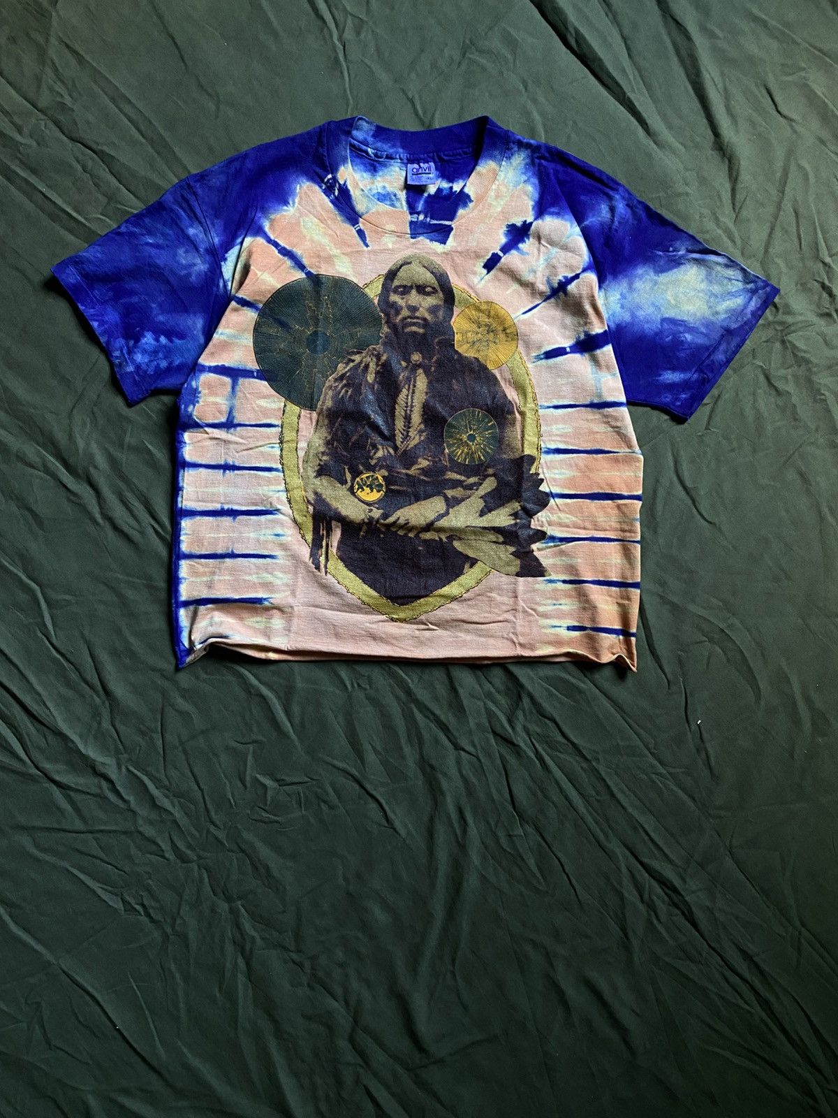 Vintage Vintage 1990 Anvil Tie Dye American Retro Custom Fit Tee Size US XL / EU 56 / 4 - 2 Thumbnail