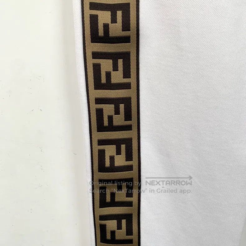 Fendi Fendi White Side Logo Letter Drawstring Leisure Long Pants Size 42" / US 20 - 4 Thumbnail