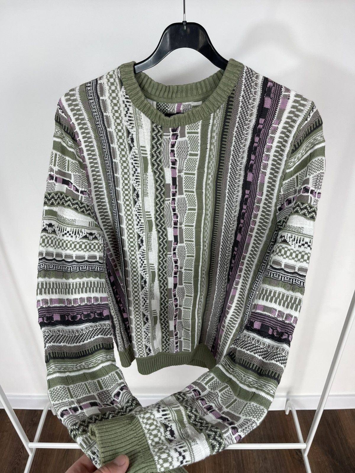 Other Vintage 3D Knit Pattern Sweater Textured Jumper Size L Size US L / EU 52-54 / 3 - 10 Thumbnail