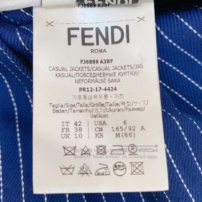 Fendi Fendi Blue striped jacket Size S / US 4 / IT 40 - 6 Thumbnail