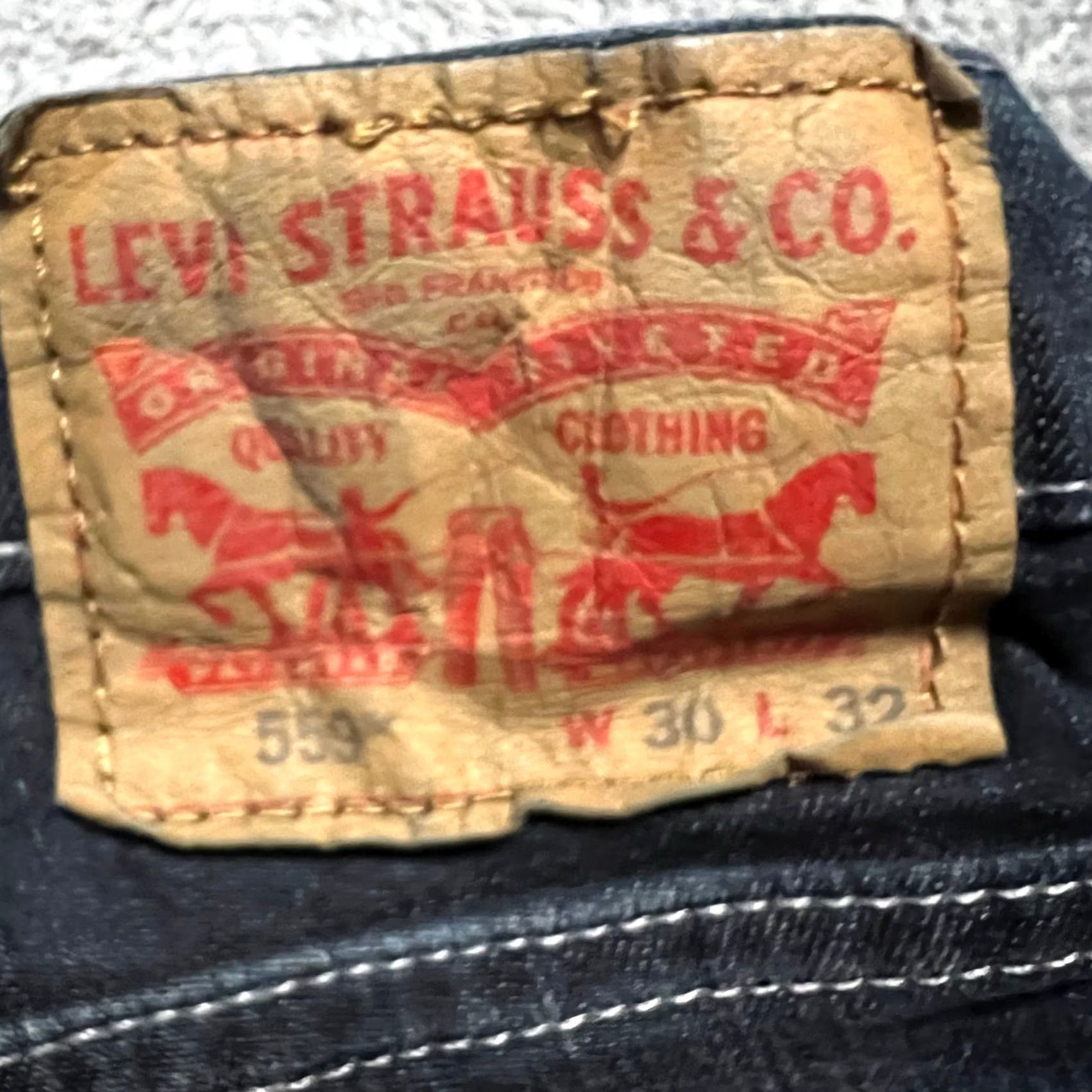 Levi's Levis 559 Jeans Mens 30 x32 Blue Relaxed Straight Fit Size US 30 / EU 46 - 6 Thumbnail