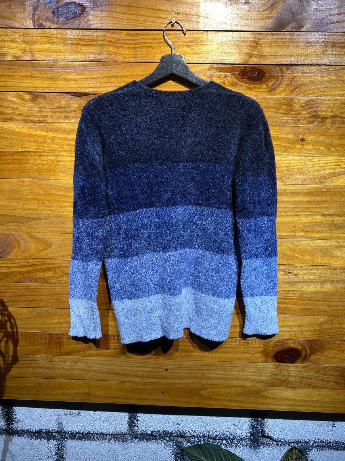 Japanese Brand Vintage Voguish Striped Sweater – Blue Ombre Knitwear Size M / US 6-8 / IT 42-44 - 6 Thumbnail