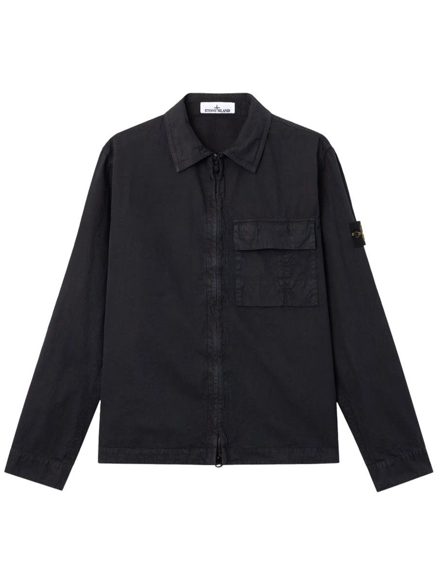 Stone Island STONE ISLAND COTTON OVERSHIRT - BLACK Size US XXL / EU 58 / 5 - 1 Thumbnail