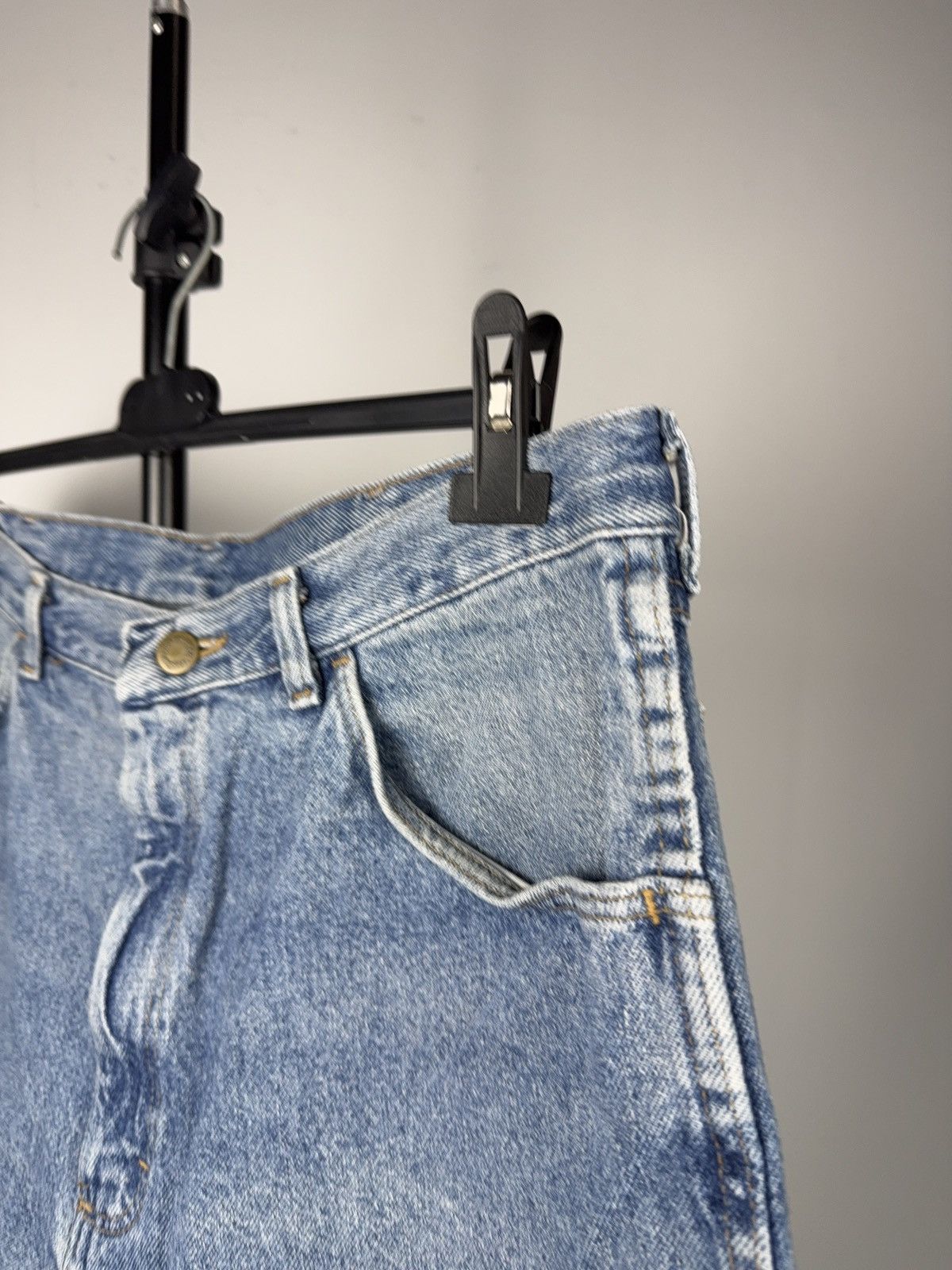 Wrangler ⚡️90s Vintage Wrangler Denim Shorts Light Wash Classic Fit Size US 34 / EU 50 - 7 Thumbnail