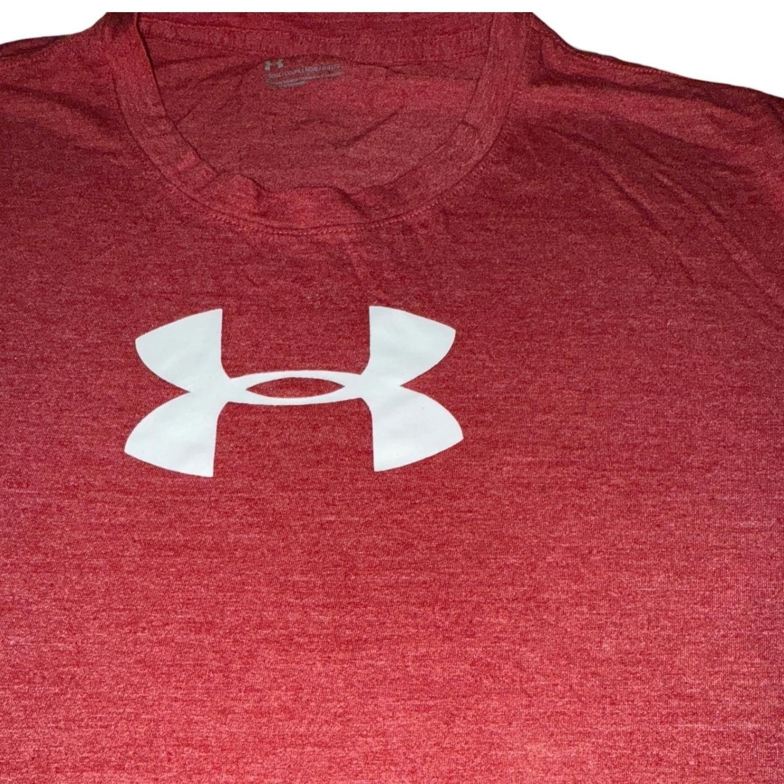 Under Armour Under Armour Mens XL Loose Fit Short Sleeve T-Shirt Red Logo Size US XL / EU 56 / 4 - 2 Thumbnail
