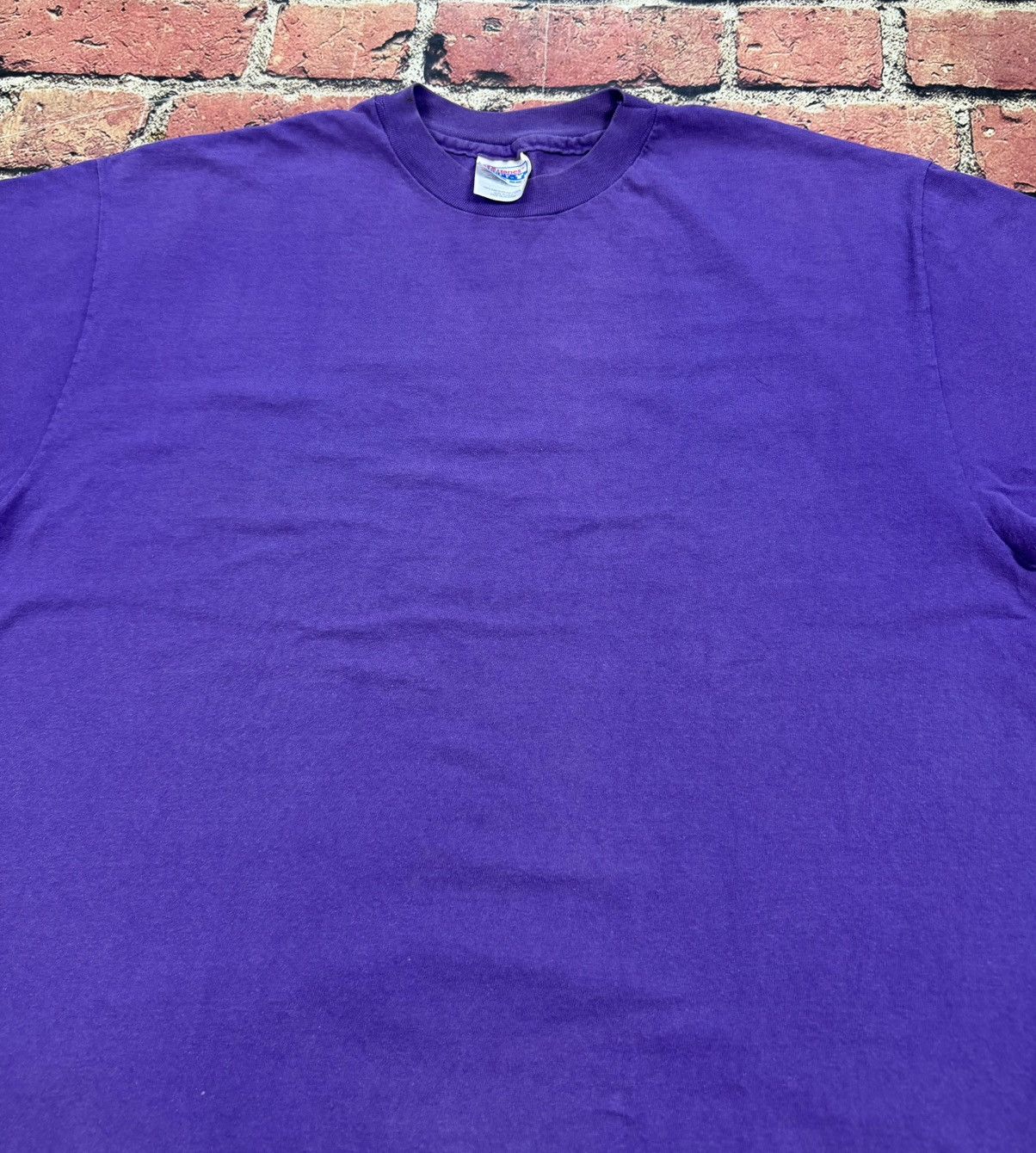 Hanes Vintage Hanes Beefy-T Blank T Shirt Purple Single Stitch 90s Size US XXL / EU 58 / 5 - 5 Thumbnail