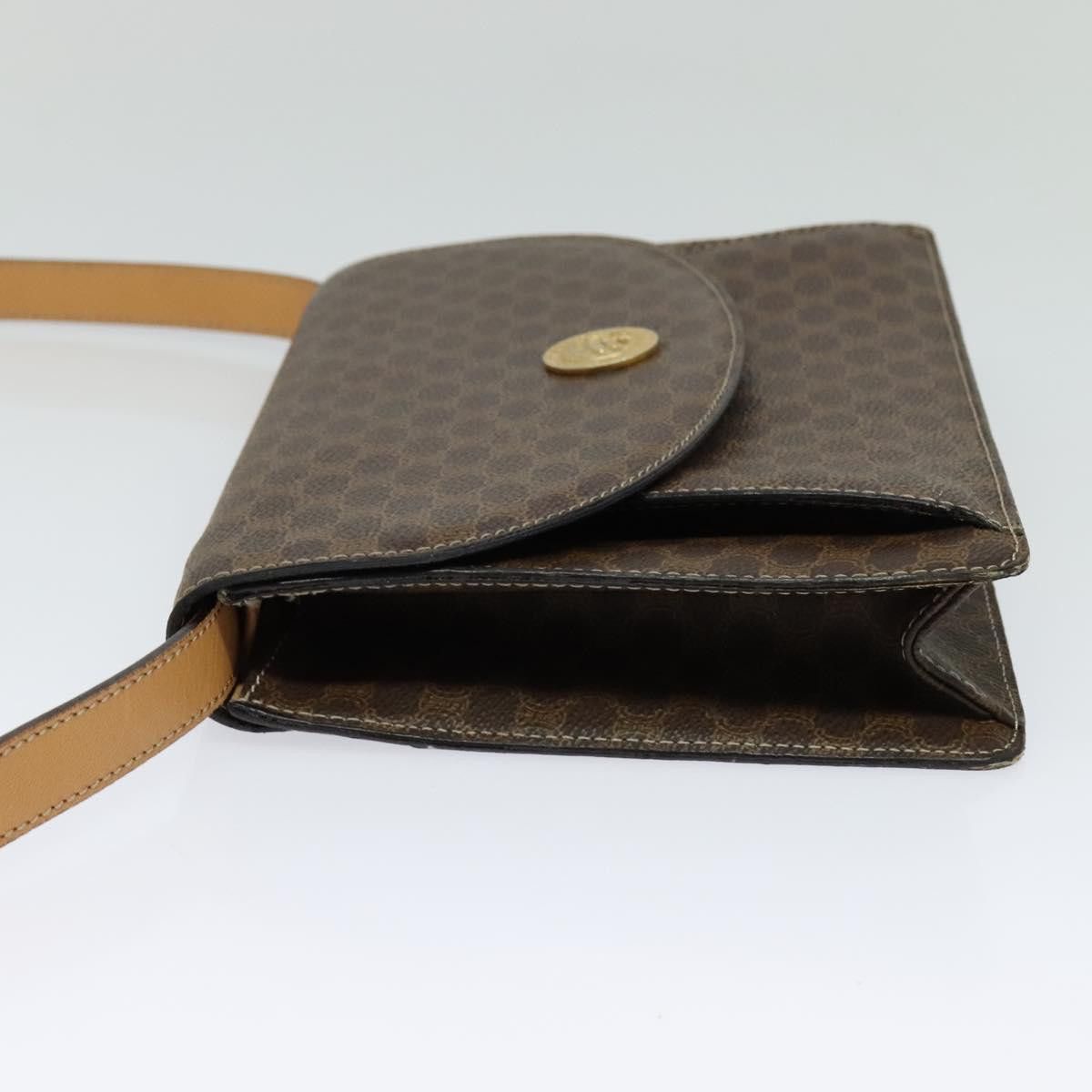 Celine CELINE Macadam Canvas Shoulder Bag Pvc Leather Brown Gold Size ONE SIZE - 4 Thumbnail