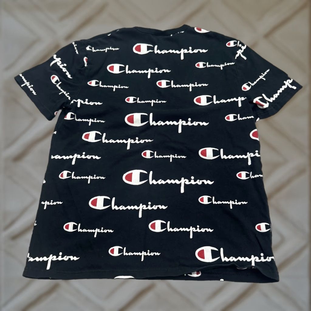 Champion Champion Graphic Print T-Shirt Men Medium Black Casual Streetwear Sportwear Size US M / EU 48-50 / 2 - 1 Thumbnail