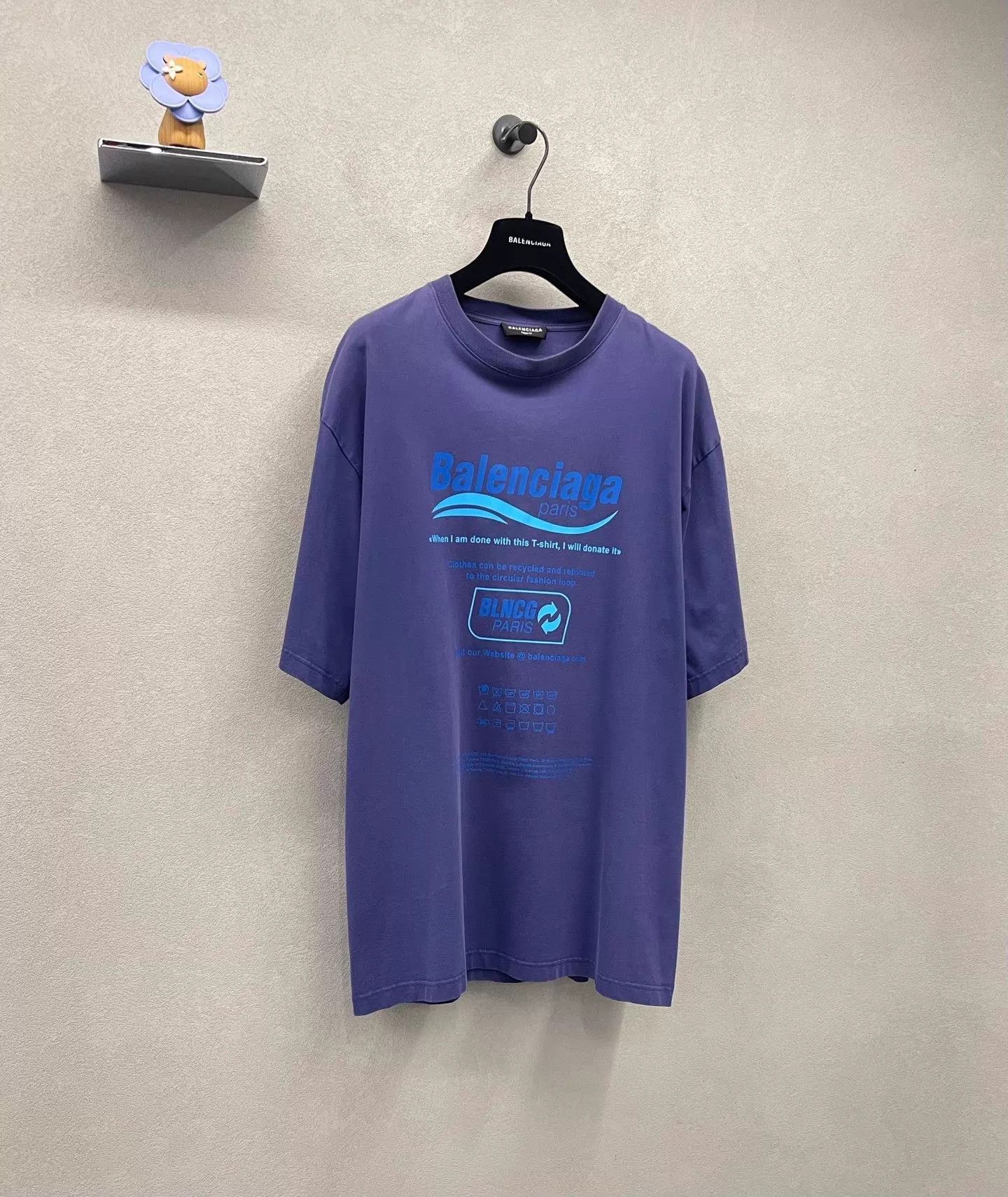 Balenciaga Balenciaga Blue Purple Coke Logo SS Tee XS Size US XS / EU 42 / 0 - 3 Thumbnail