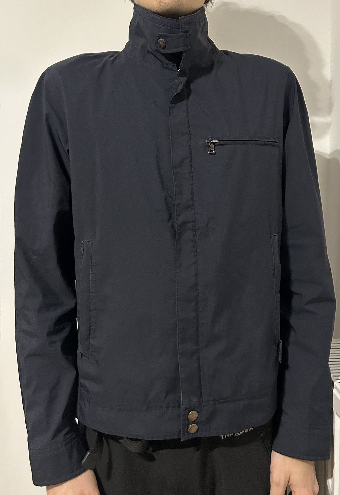 Prada Prada nylon jacket Goretex navy red tab vintage Size US L / EU 52-54 / 3 - 20 Thumbnail