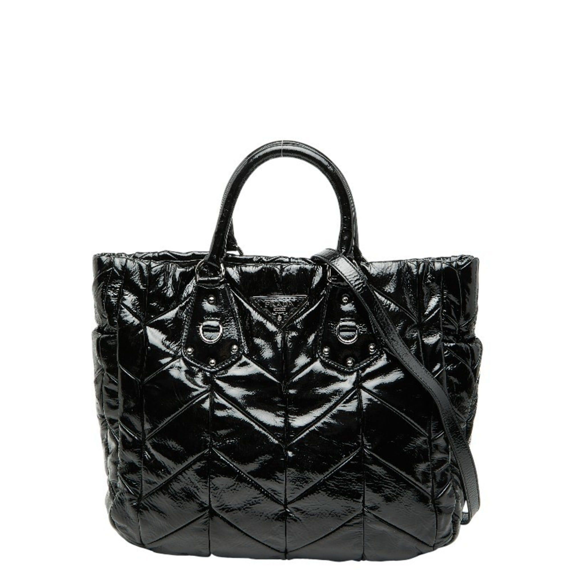 Prada Quilted Handbag/Shoulder Bag 2-Way BN1543 Black Nylon Women's PRADA