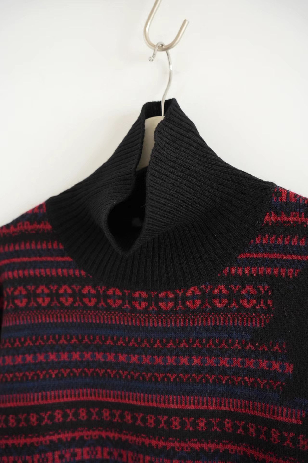 Yohji Yamamoto Yohji Yamamoto 24aw Black & Red Stripe Turtleneck Sweater K4 Size US L / EU 52-54 / 3 - 4 Thumbnail
