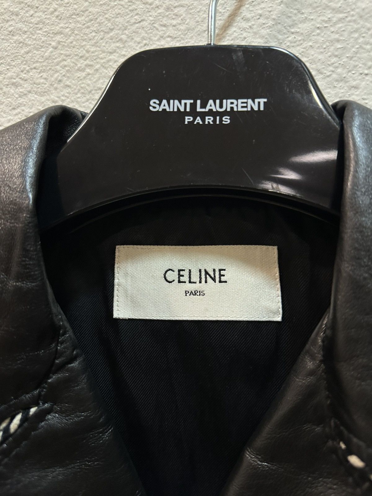Celine × Hedi Slimane FW19 Braided Piping Calfskin Leather Jacket 48 Size US M / EU 48-50 / 2 - 5 Thumbnail