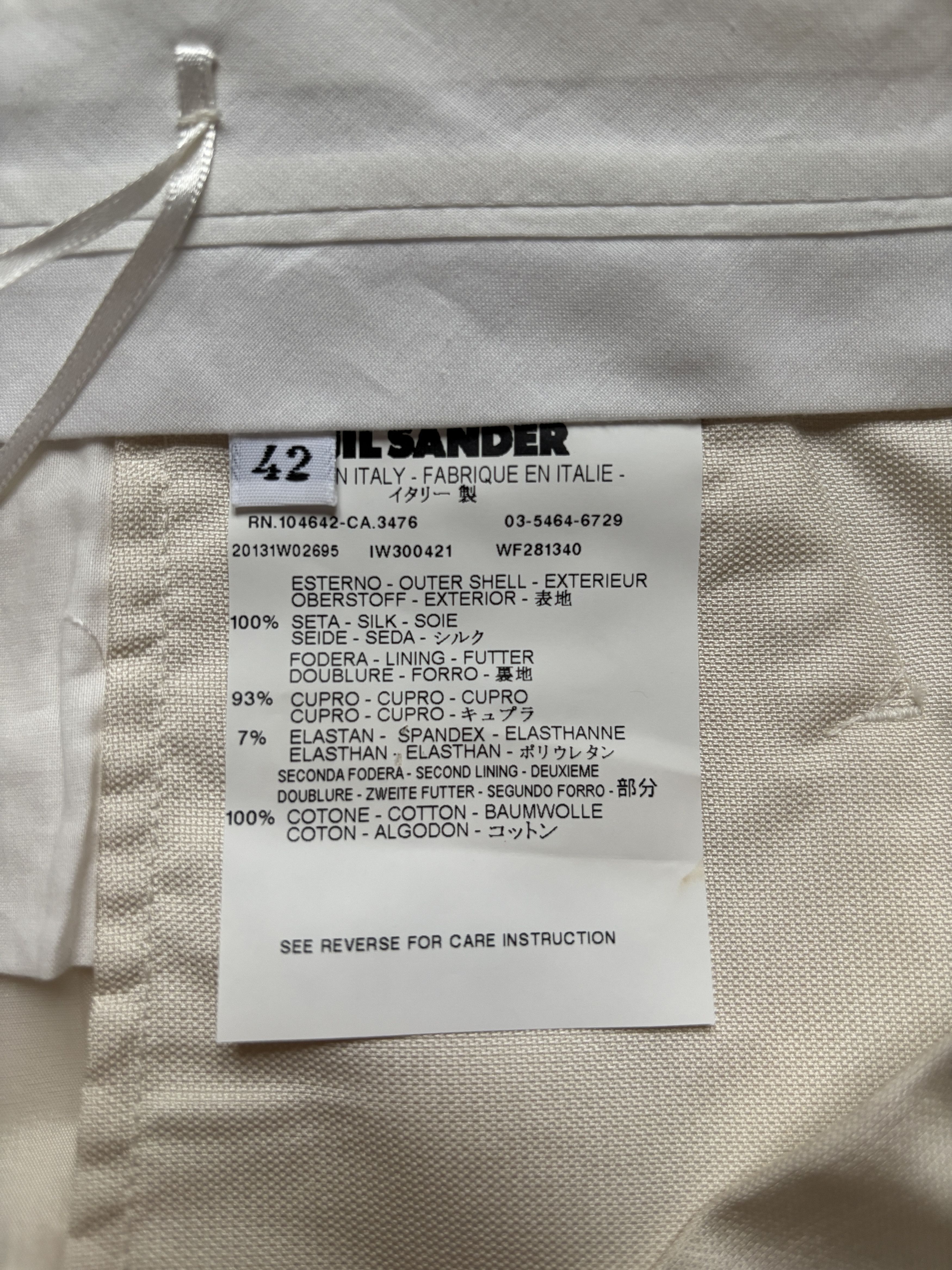 Jil Sander ⚡️QUICK SALE⚡️Jil Sander Cream Silk Trousers Pants Size 32" / US 10 / IT 46 - 4 Thumbnail