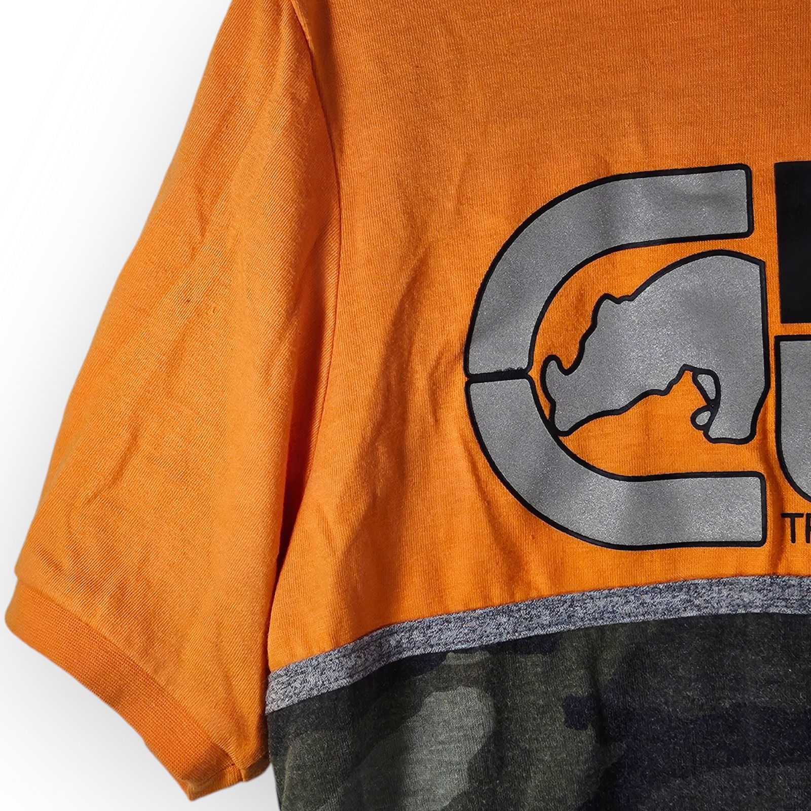 Ecko Unltd. Ecko Unltd. Men's Small Orange and Gray Camo Short Sleeved Size US S / EU 44-46 / 1 - 3 Thumbnail