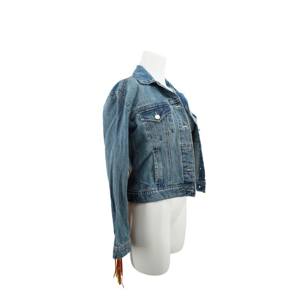 Scully Leather Vintage Scully Fringe Denim Jacket Size XS Size XS / US 0-2 / IT 36-38 - 2 Thumbnail