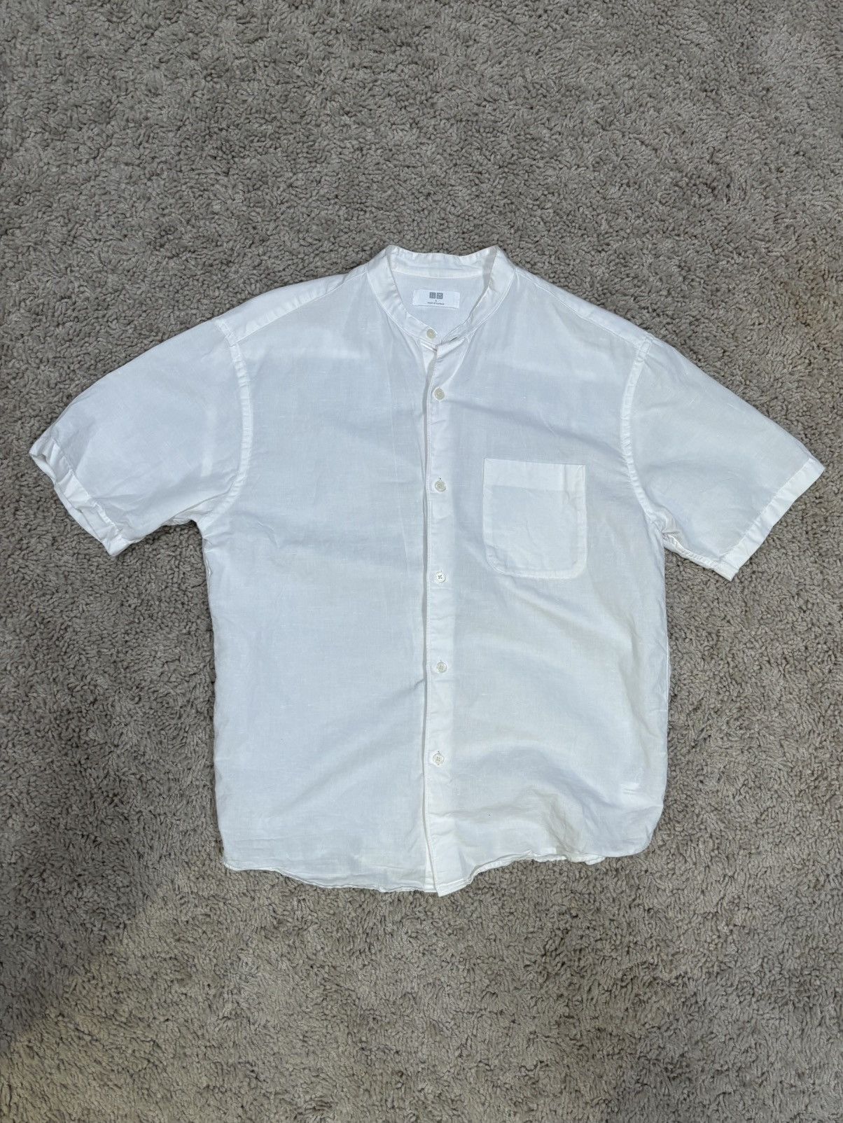 Uniqlo White Uniqlo Linen dress shirt - Size: medium Size US M / EU 48-50 / 2 - 2 Thumbnail