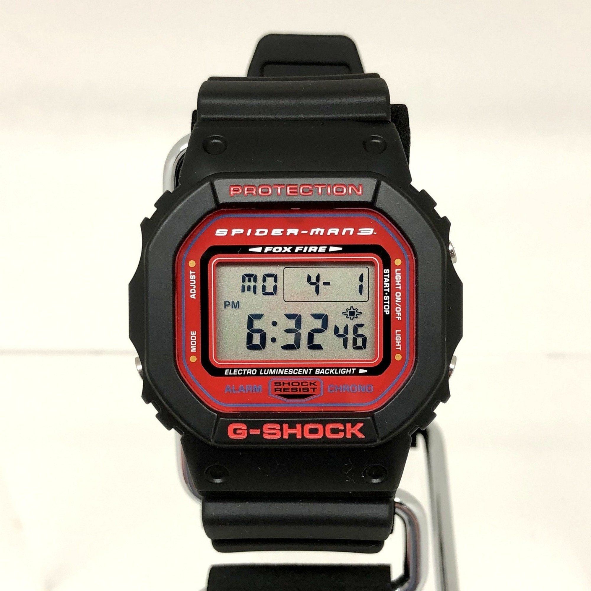 image of Casiog-Shock Watch Dw-5600 Spider Man 3 Digital Quartz Black Red Men's Mikunigaoka Store Itc0Uy6Kly
