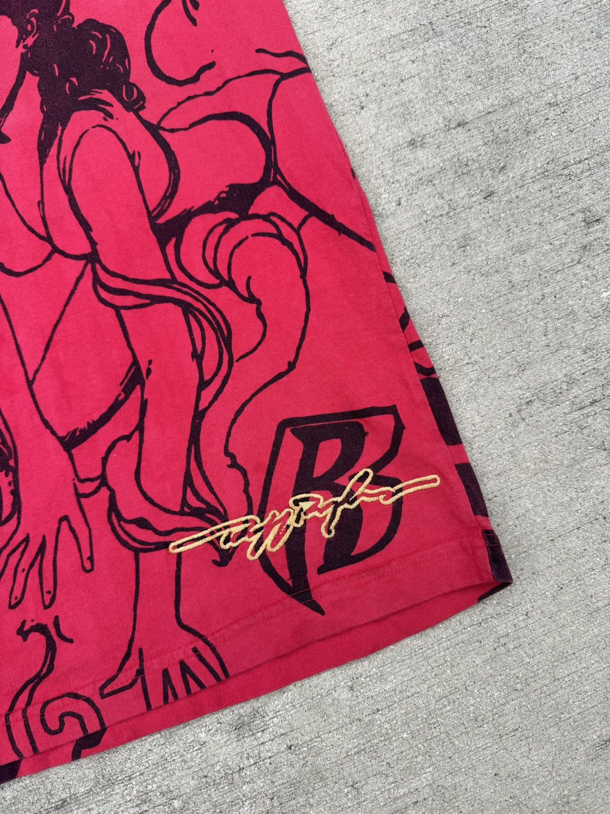 Rap Tees × Ruff Ryders × Vintage Y2k DMX’s Ruff Ryders AOP grail motorcycle, babe, skull Size US XXL / EU 58 / 5 - 6 Thumbnail