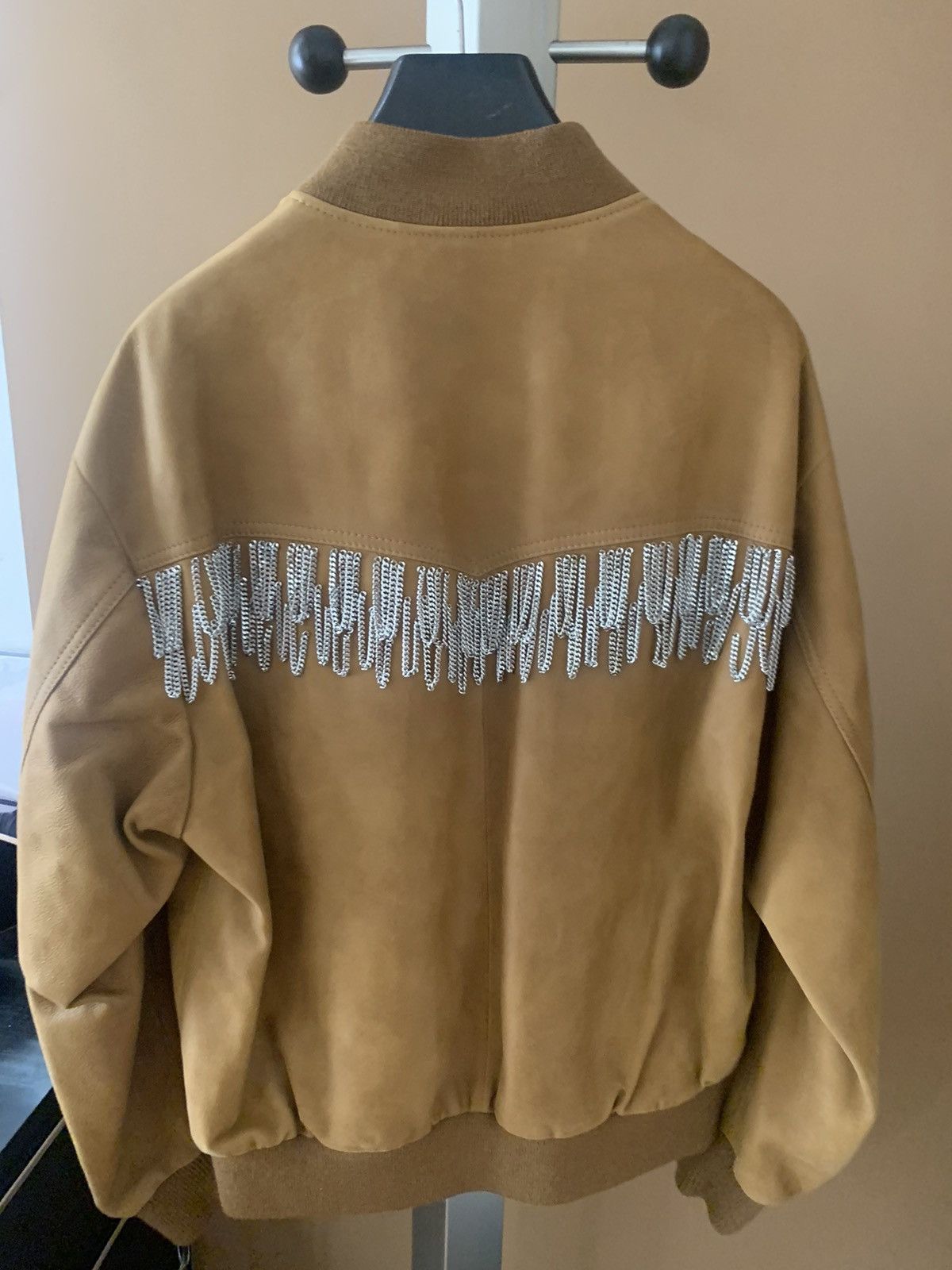 Celine Celine 2023SS Brown Teddy lambskin jacket with metal fringes Size US M / EU 48-50 / 2 - 2 Thumbnail