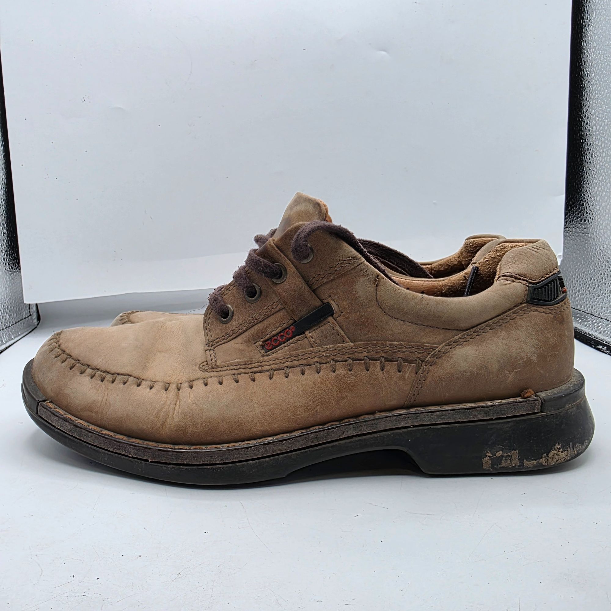 Ecco Ecco Fusion II Mens Size 42 Leather Casual Shoes Brown Moc T Size US 8.5 / EU 41-42 - 13 Thumbnail