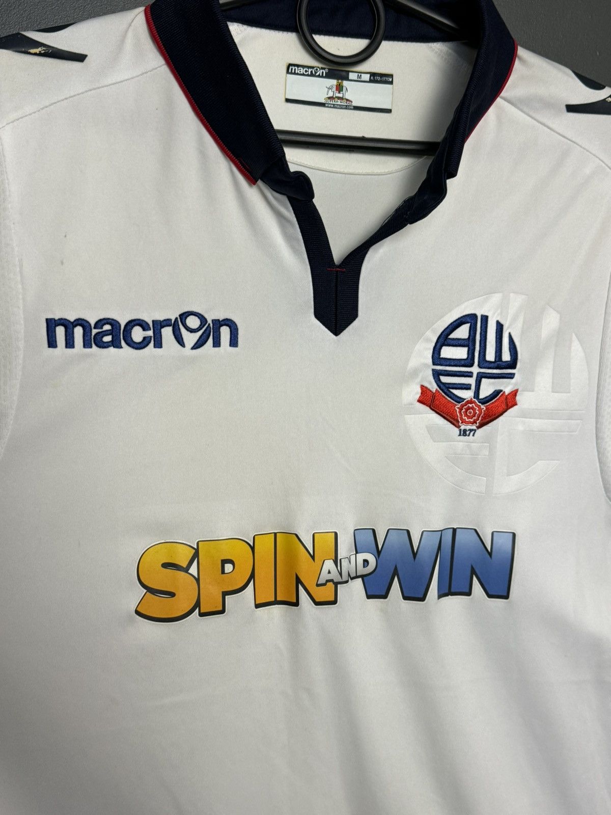 Macron Bolton 16/17 Home Football Jersey Size US M / EU 48-50 / 2 - 3 Thumbnail