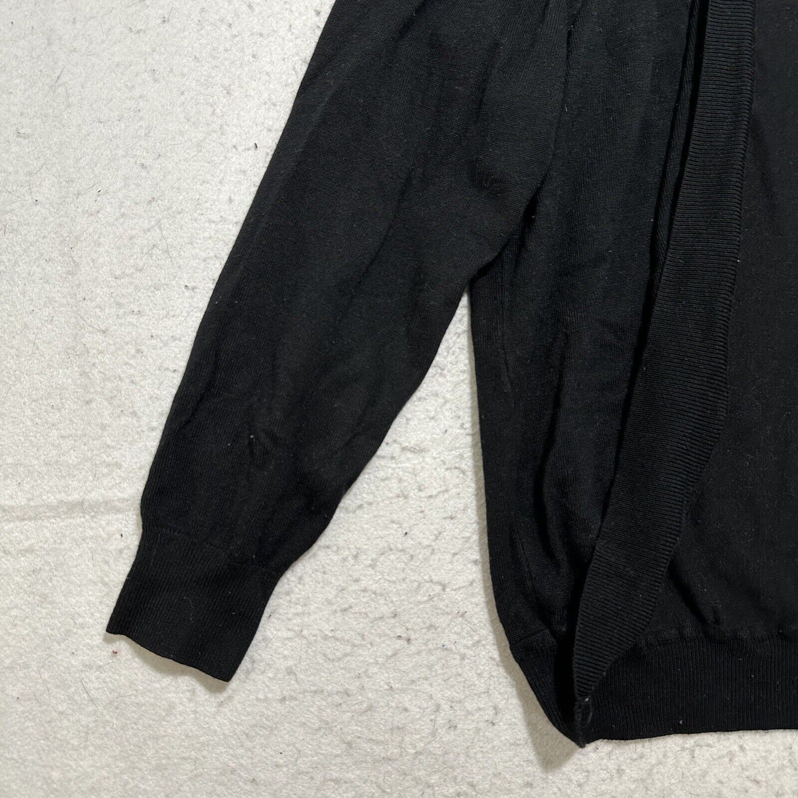 Other Melrose Chic 1X Open Front Cardigan Sweater Black Rayon Size XL / US 12-14 / IT 48-50 - 4 Thumbnail