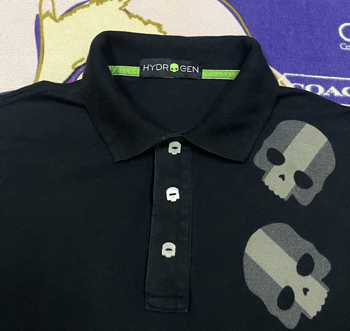 HYDROGEN HYDR☠️GEN Rare Skulls Design Polo Shirt / Hydrogen Size US L / EU 52-54 / 3 - 7 Thumbnail
