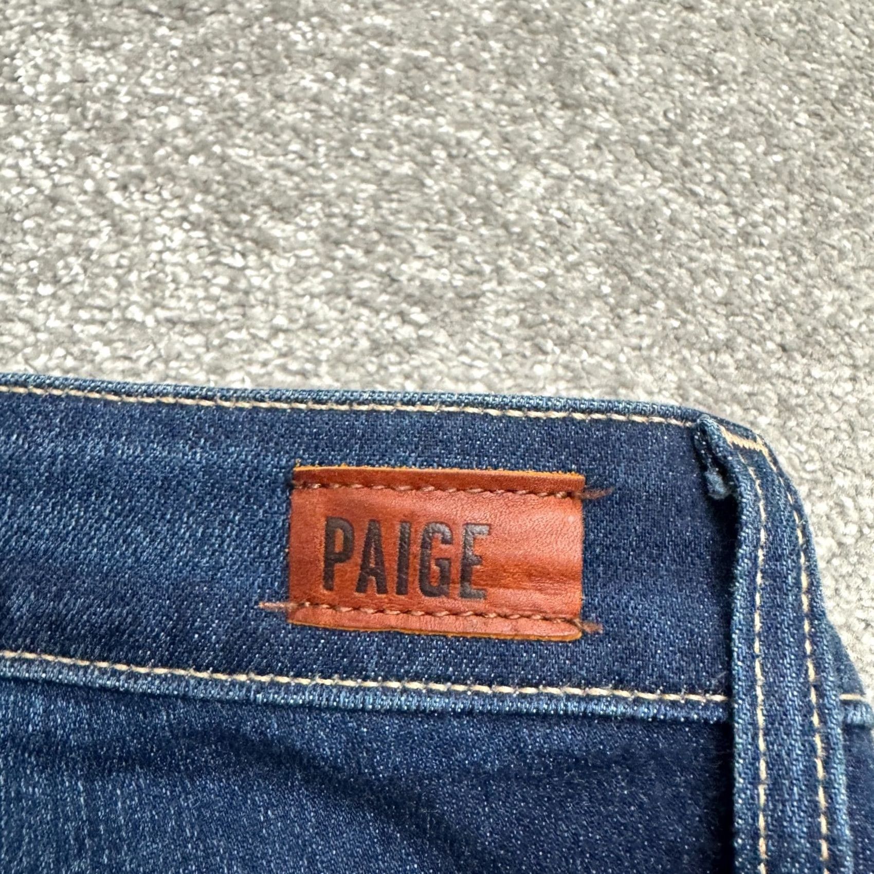 Paige Paige Hoxton Crop High Rise Skinny Jeans Womens 27 Blue Dark Wash Denim Stretch Size 27" / US 4 / IT 40 - 4 Thumbnail
