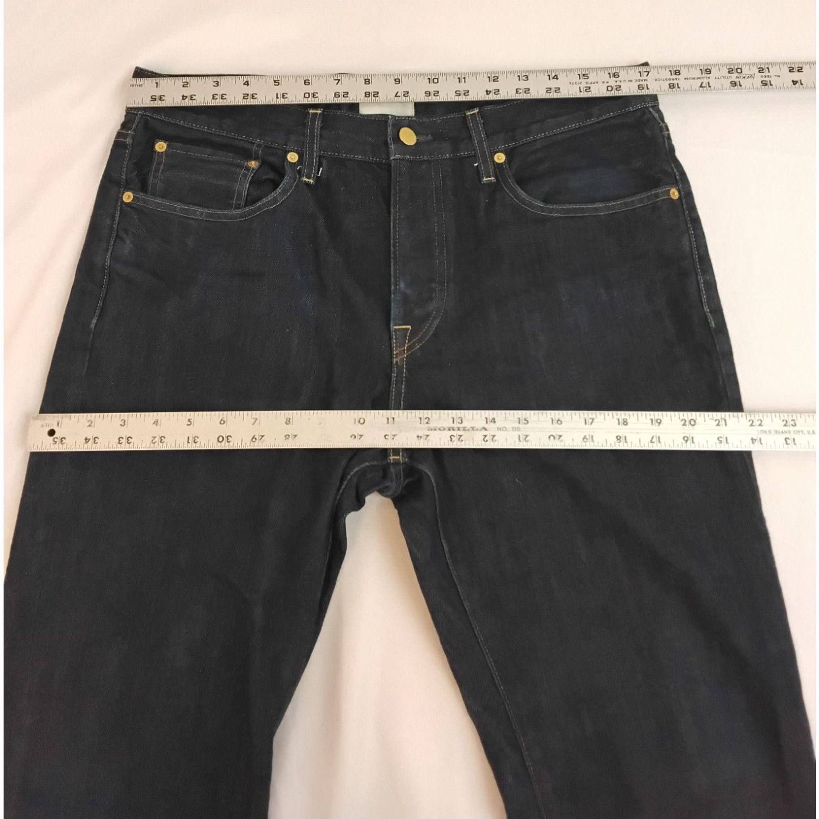 Sid Mashburn Sid Mashburn Men's Jeans Size 35x32 Dark Wash Button Fly USA Size US 35 - 6 Thumbnail