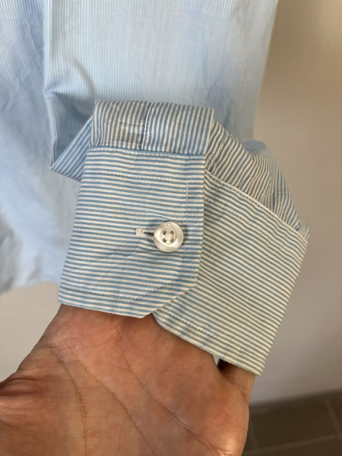 Ermenegildo Zegna Ermenegildo Zegna Sport Luxury Cotton Long Sleeve Shirt Size US L / EU 52-54 / 3 - 5 Thumbnail