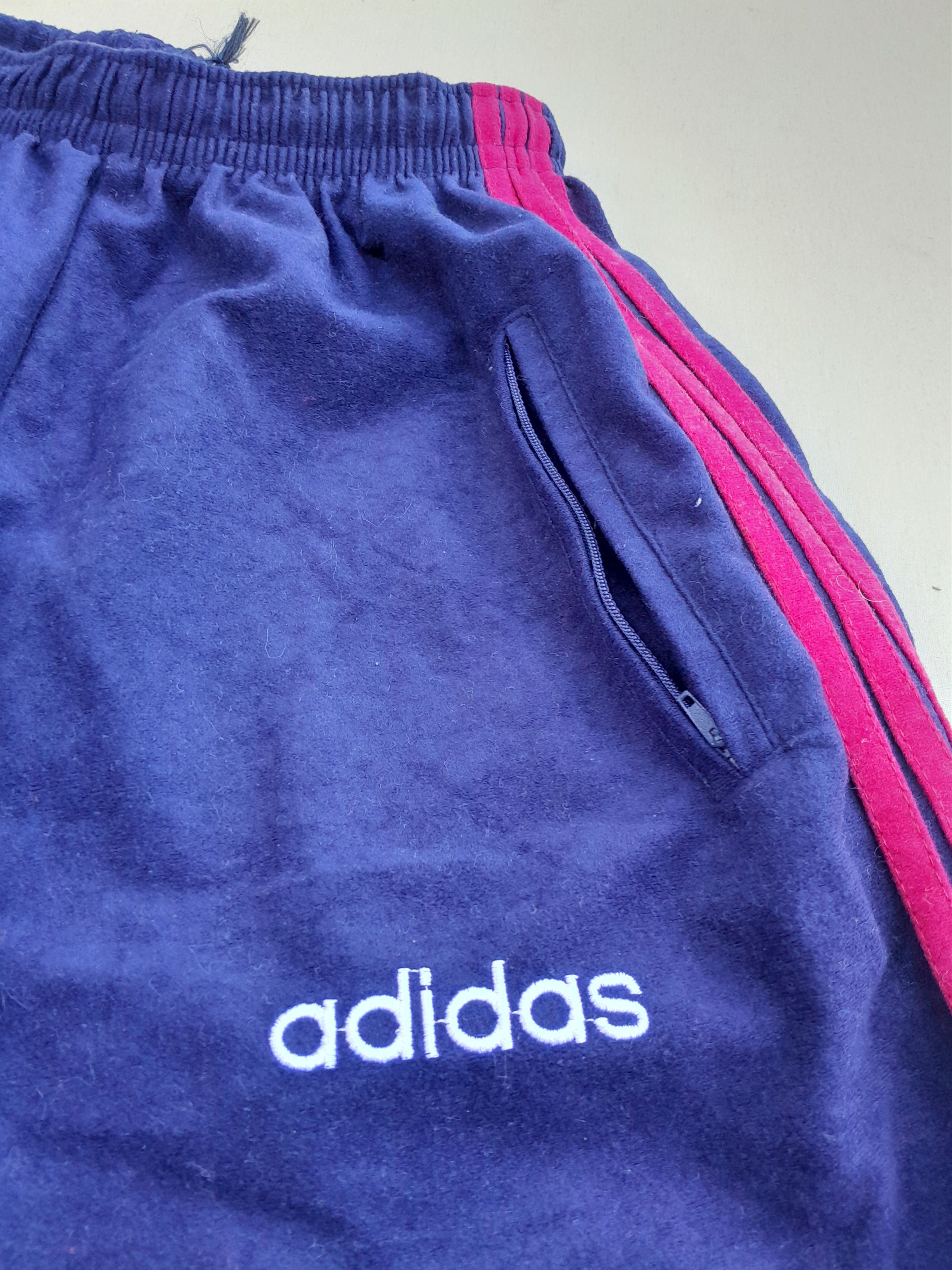 Adidas VINTAGE Adidas Tracksuit Men M Blue Velour 90s Small Fit Size US M / EU 48-50 / 2 - 7 Thumbnail