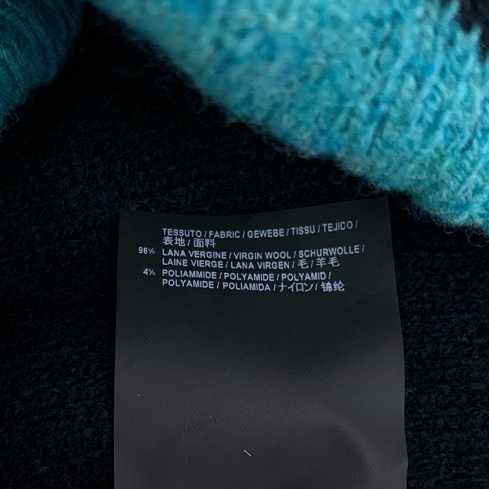 Balenciaga Balenciaga Blue Logo Virgin Wool Round-Neck Long-Sleeve Knit Size XS / US 0-2 / IT 36-38 - 3 Thumbnail