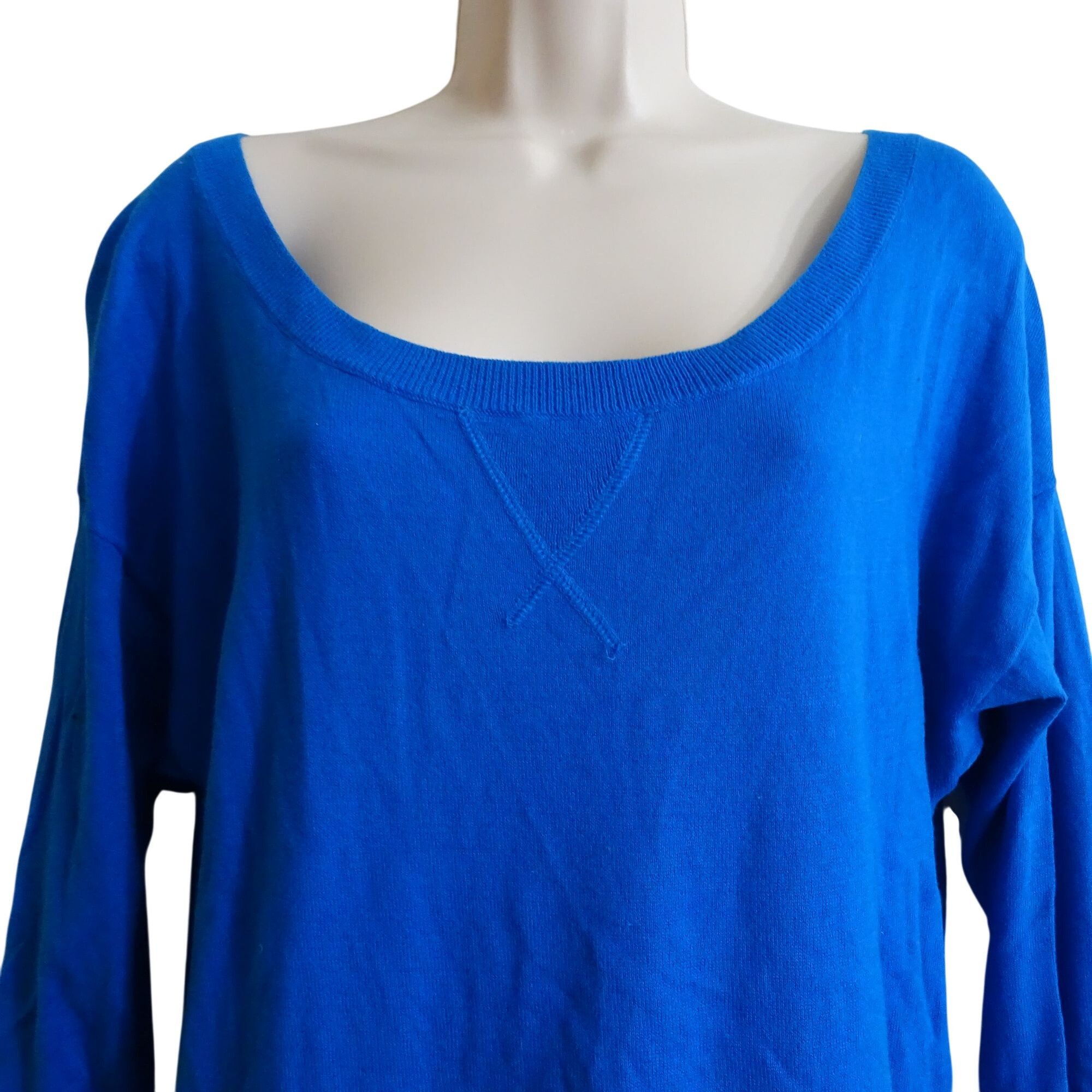 American Eagle Outfitters American Eagle Outfitters Blue 3/4 Sleeve Sweater Size M Size M / US 6-8 / IT 42-44 - 2 Thumbnail