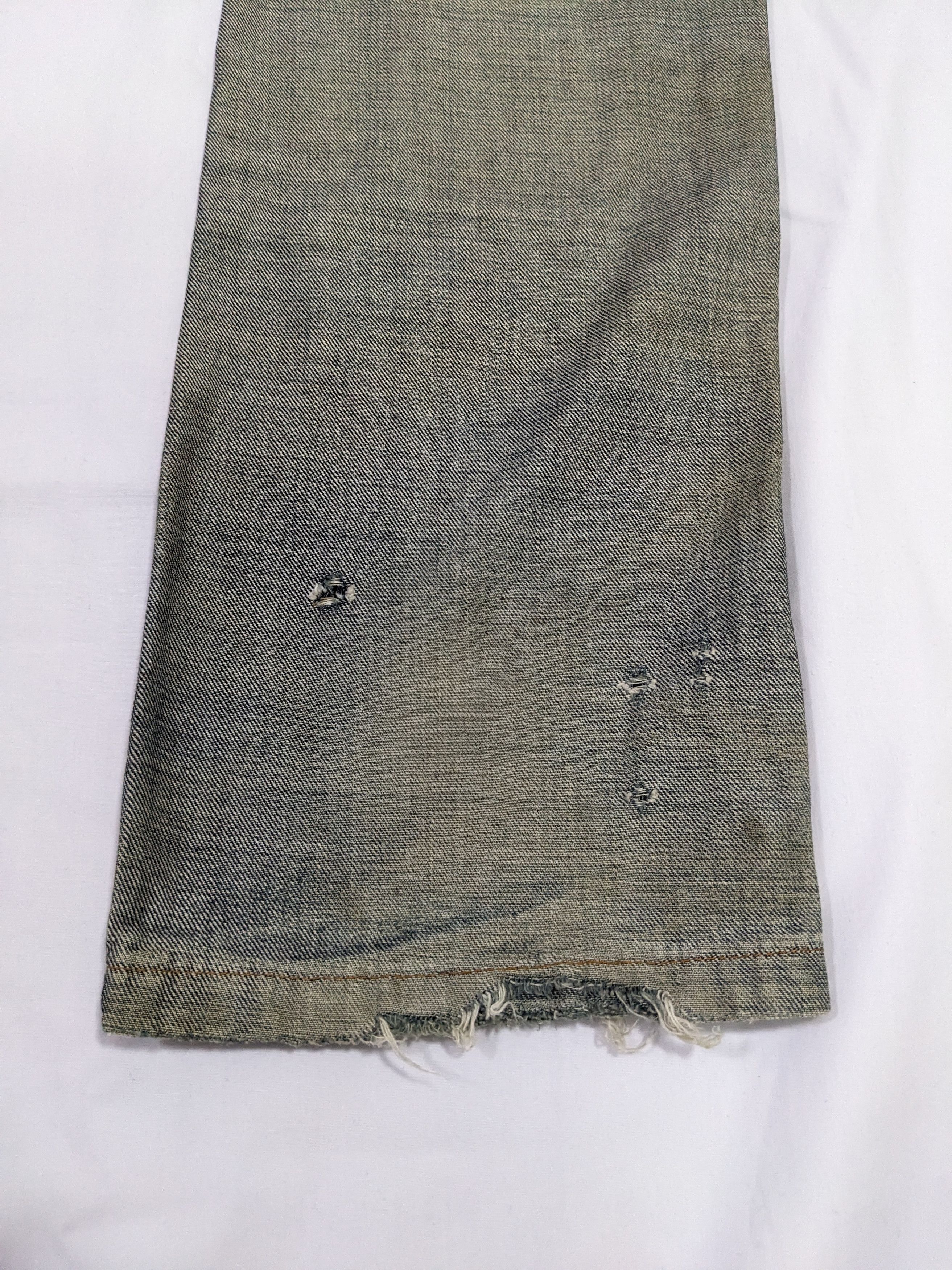 A.P.C. × Vintage Vintage APC 90s Mudwash Distressed Trasher Button fly Jeans Size US 31 - 11 Thumbnail