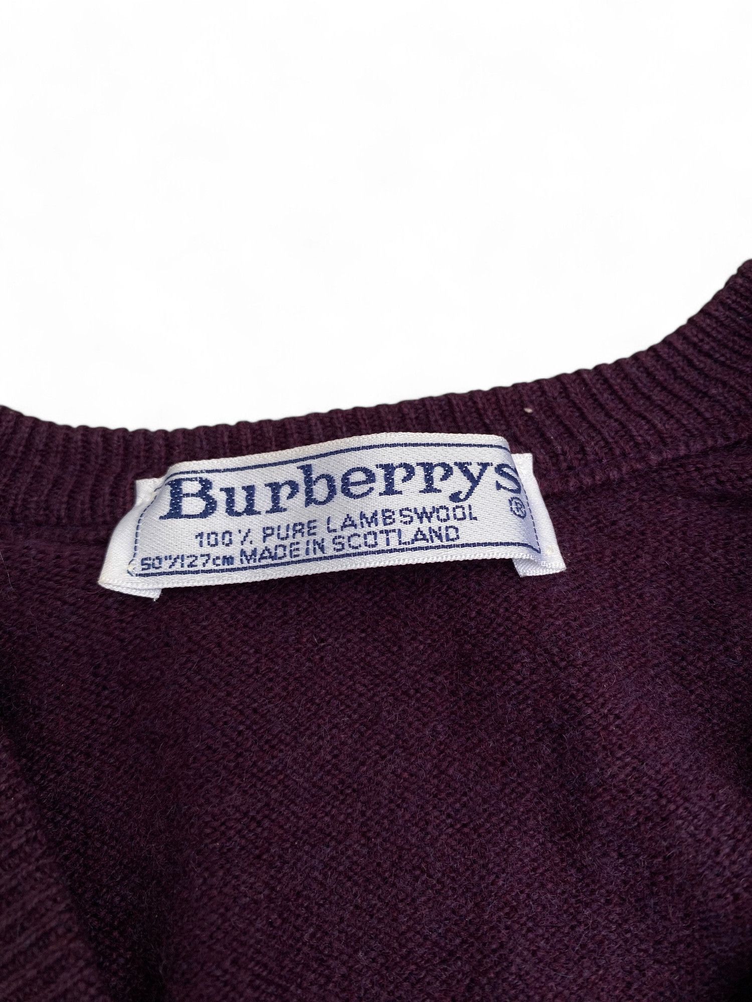 Burberry × Vintage Vintage Burberry V Neck Sweater Size US L / EU 52-54 / 3 - 5 Thumbnail