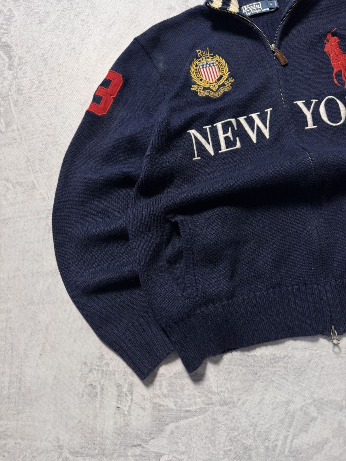 Polo Ralph Lauren × Vintage Ralph Lauren by Polo New York Vintage Knitting Zip Sweater Size US M / EU 48-50 / 2 - 3 Thumbnail