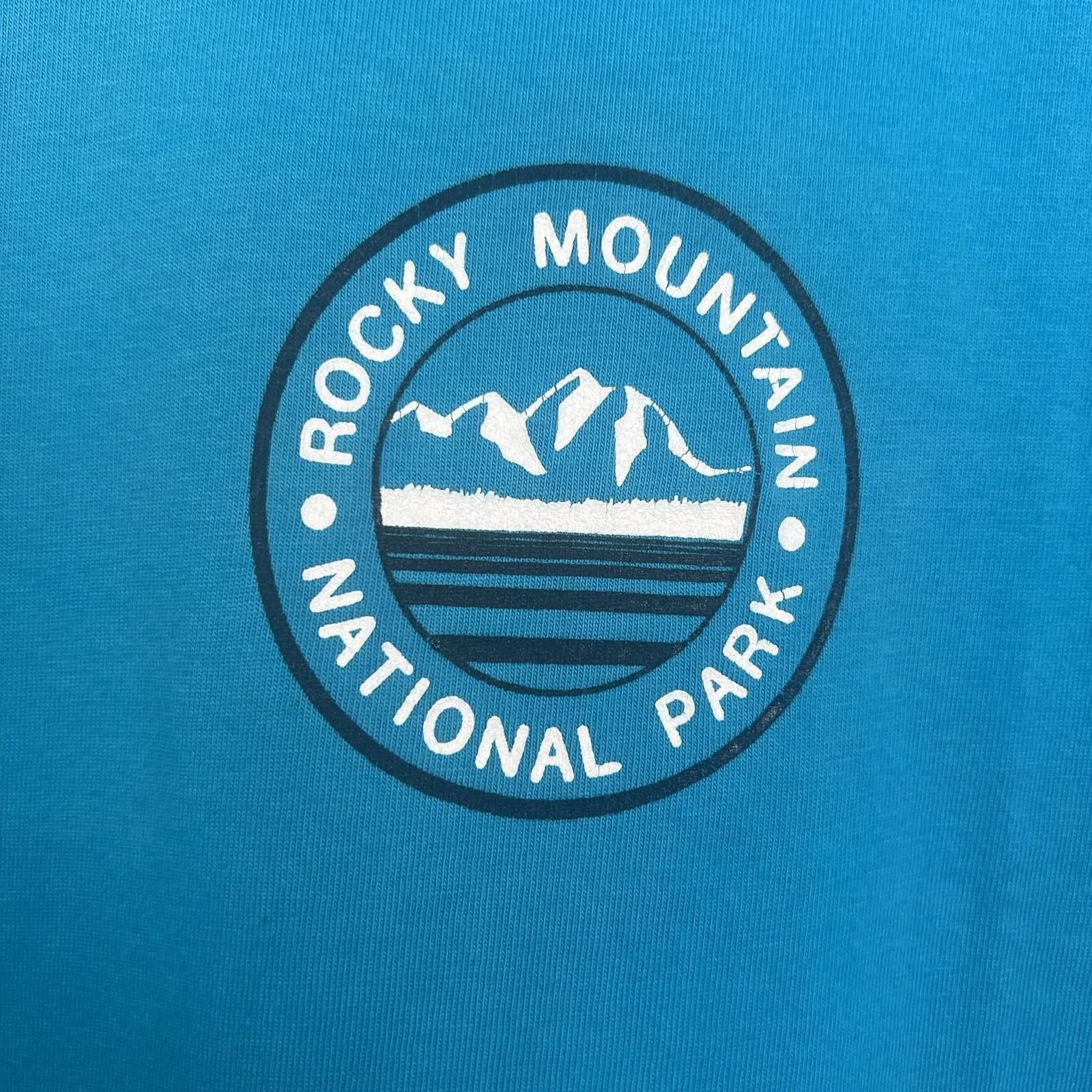Other Vintage 90s Rocky Mountain National Park Blue T Shirt Large Size US L / EU 52-54 / 3 - 2 Thumbnail