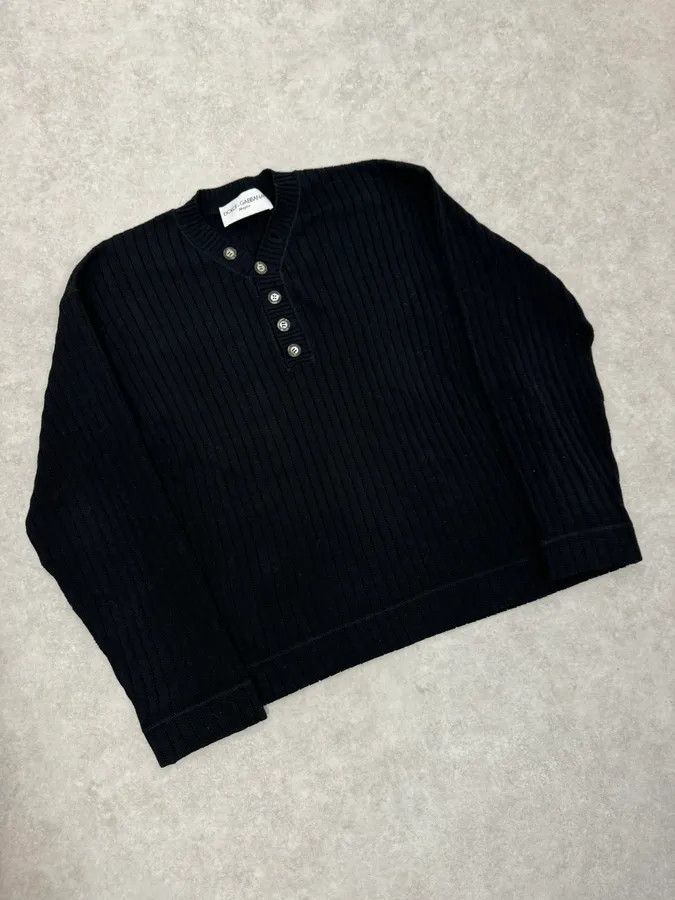 Dolce & Gabbana AW1995 Dolce & Gabbana Black Wool Sweater Size US M / EU 48-50 / 2 - 4 Thumbnail