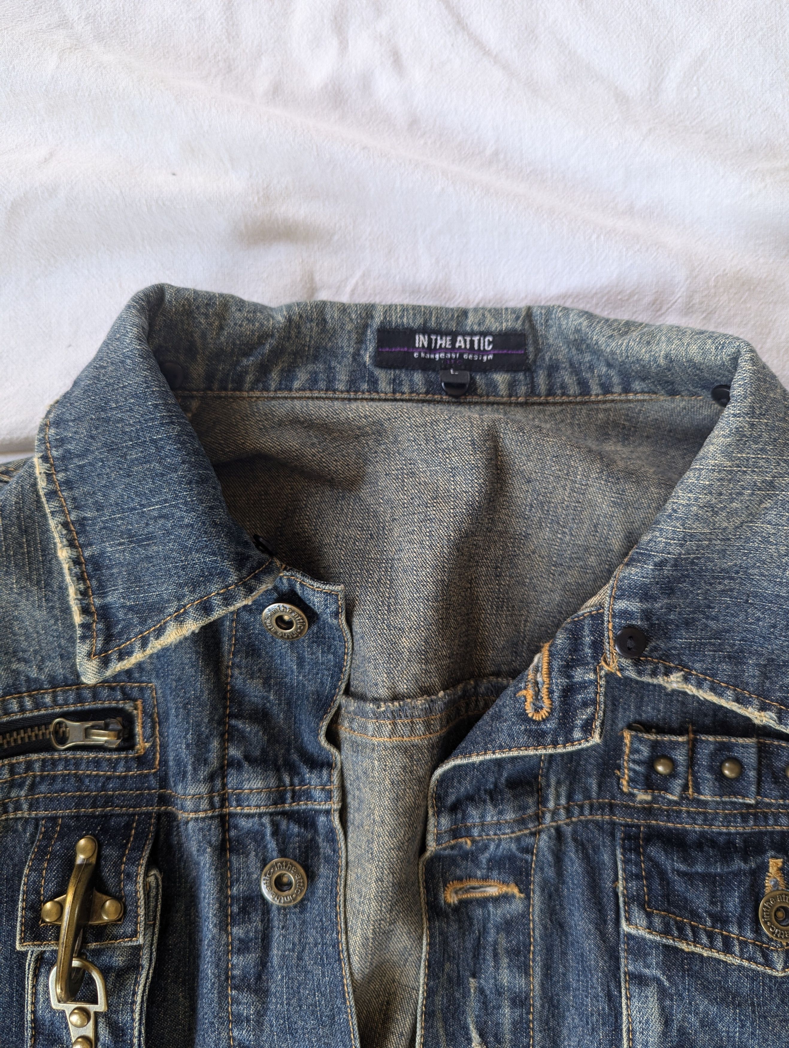 Other InTheAttic distressed cigarette holder denim jacket Size US L / EU 52-54 / 3 - 6 Thumbnail