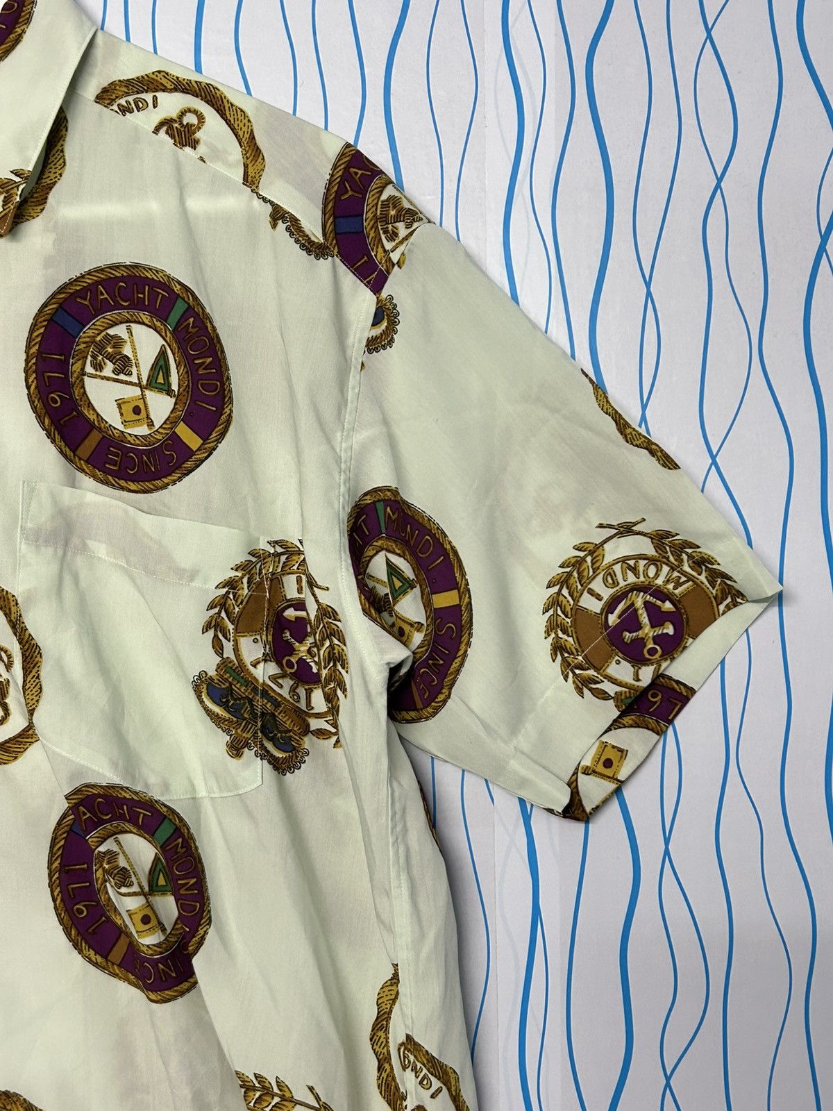 Japanese Brand × Vintage MONDI UOMO YATCH SHIRT BUTTON UPS Size US S / EU 44-46 / 1 - 7 Thumbnail