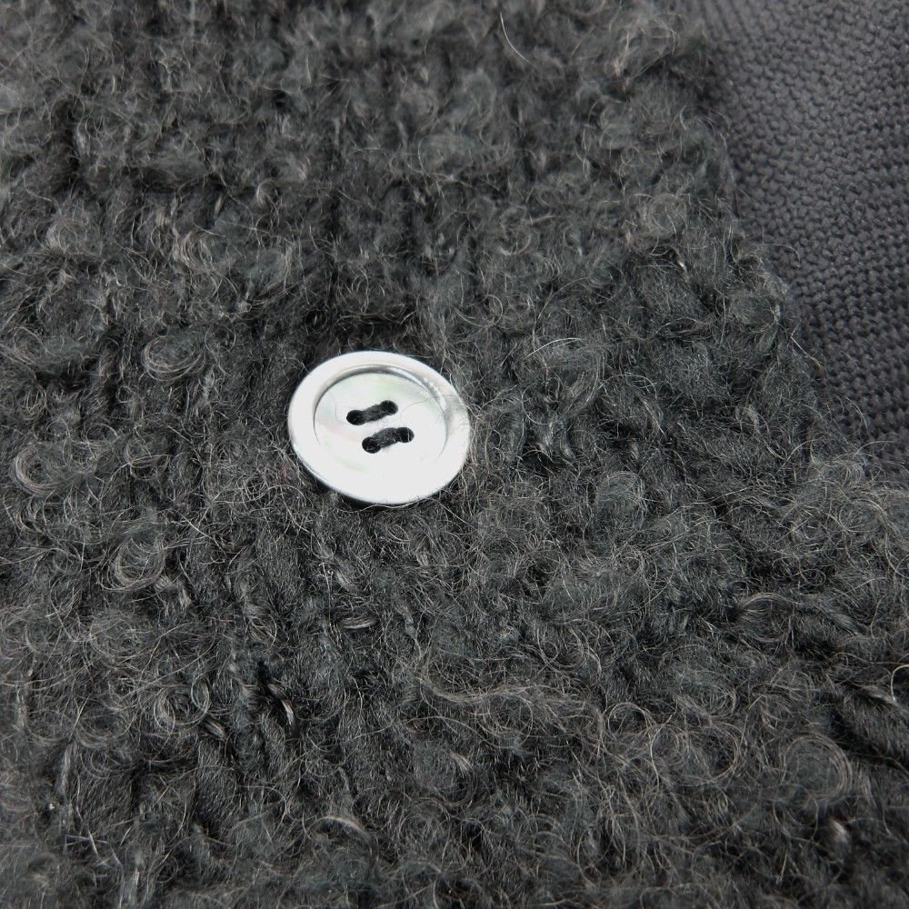 Comme des Garcons Homme Plus Sweater Poly Wool Panel Cardigan Button Up Plain Black Size US M / EU 48-50 / 2 - 3 Thumbnail