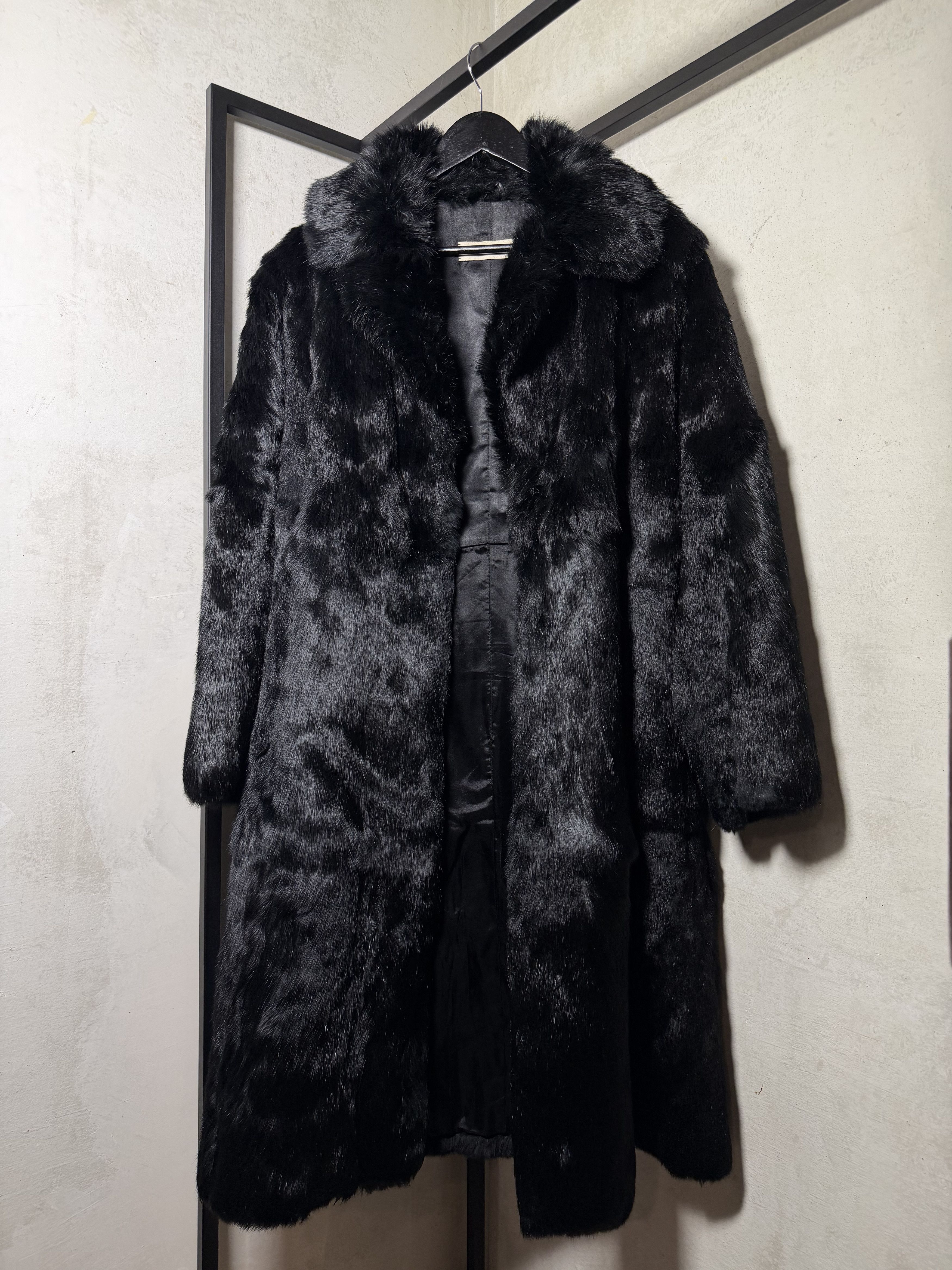 Marni Vintage Marni Black Coney Fur Coat With Satin Lining Size XXL / US 16-18 / IT 52-54 - 12 Thumbnail