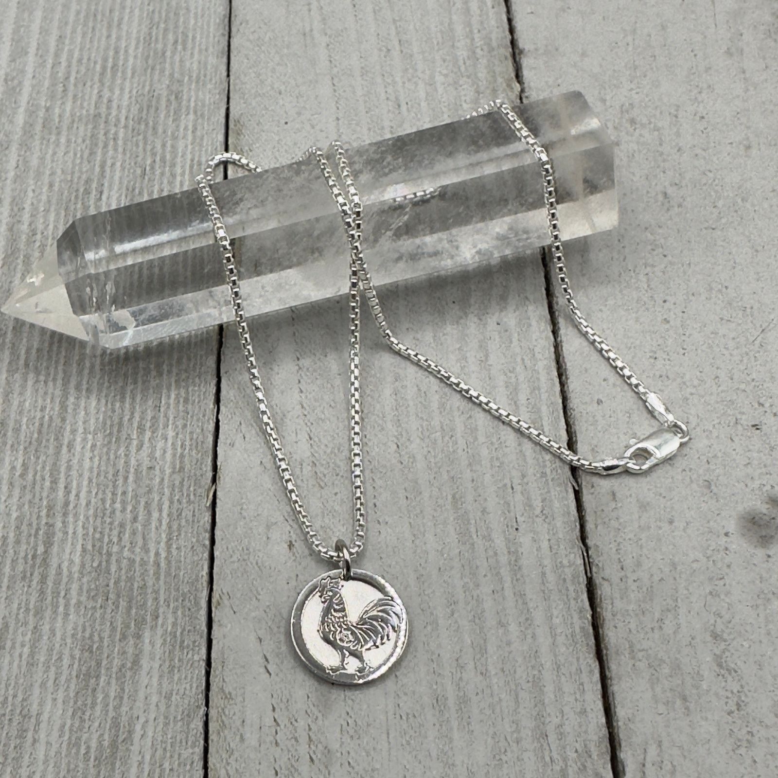 The Unbranded Brand Sterling Silver Chinese Zodiac Rooster Necklace Size ONE SIZE - 2 Thumbnail