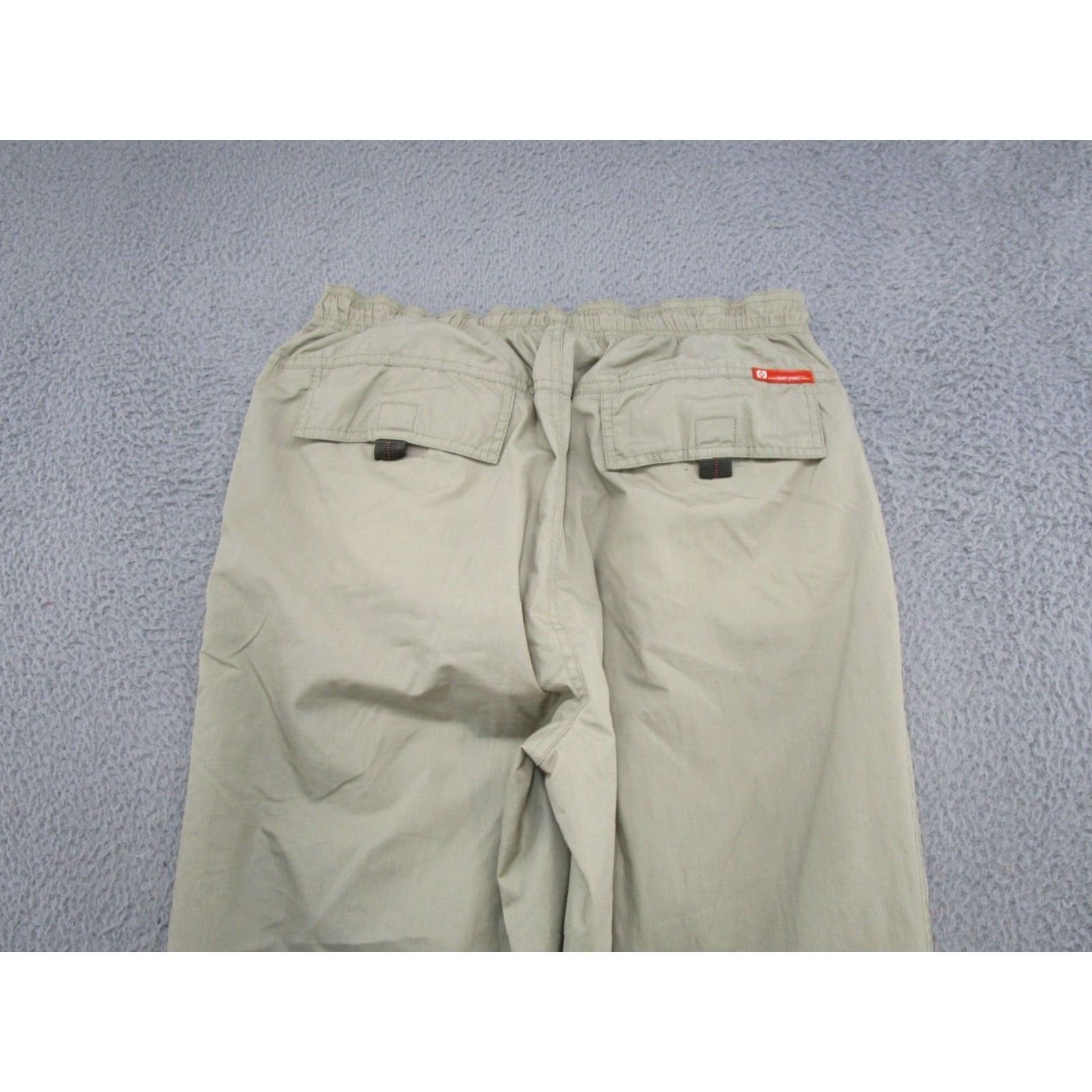 Vintage OTB Pants Mens Size M Beige Pull On Elastic Waist 29in Inseam Reversible Green Cargo Skirt? Size US 31 - 6 Thumbnail