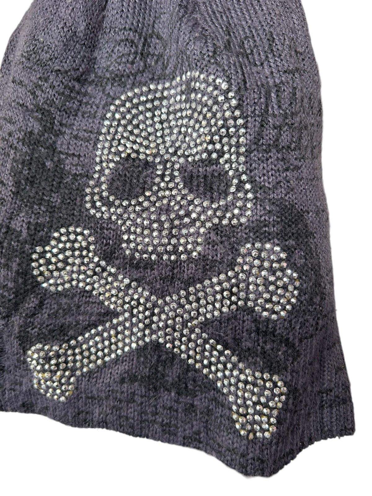 Japanese Brand Skull Distressed Design Punk Bondage Style Beanie Hats ☠️☠️ Size ONE SIZE - 11 Thumbnail