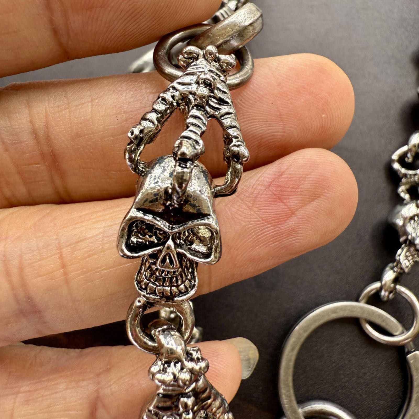 Jewelry Skeleton Silver Wallet Chain Size ONE SIZE - 5 Thumbnail